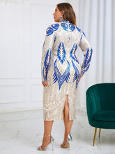 Load image into Gallery viewer, Plus Sequins Bodycon Sequin Dress