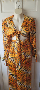 New Tiger Print Top & Pants