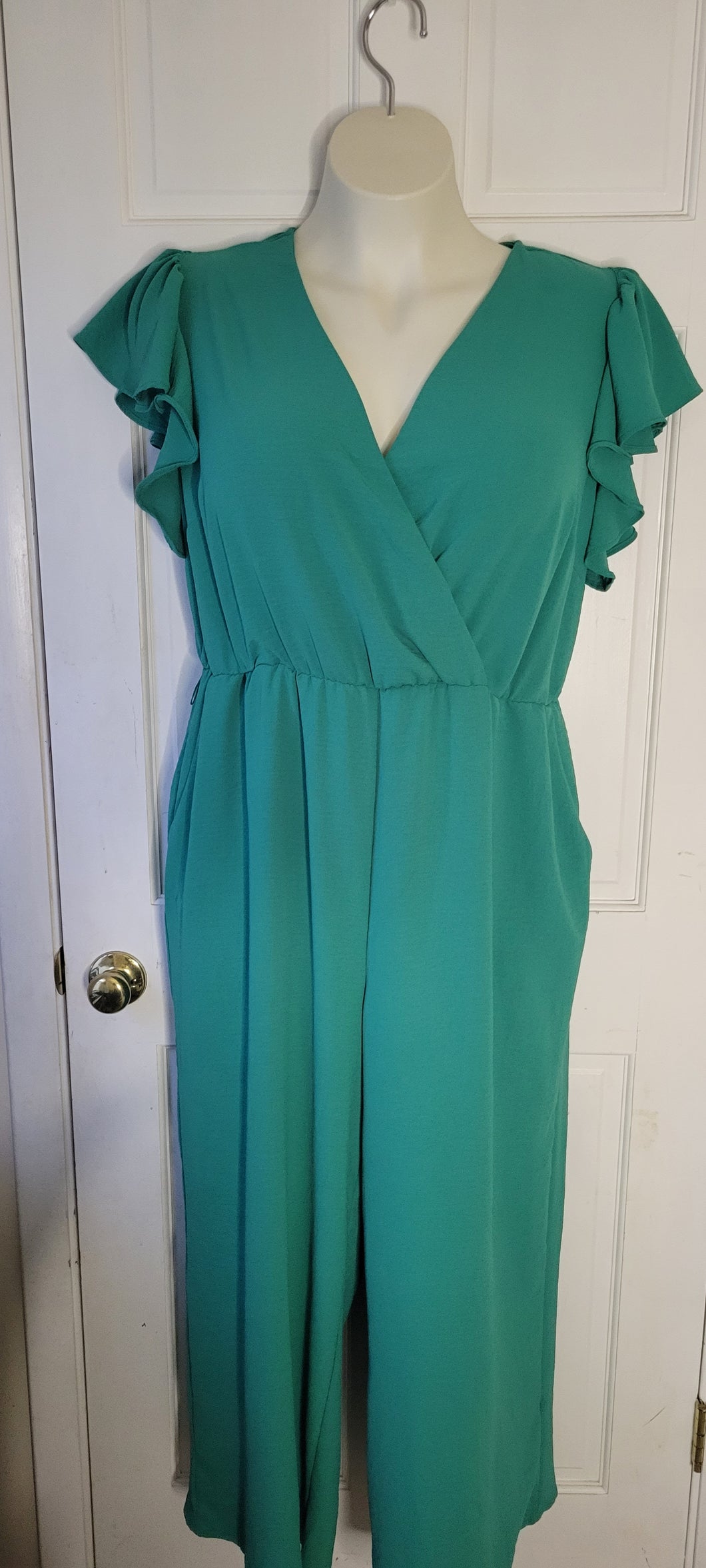Used Kelly Green Jumpsuit 2x