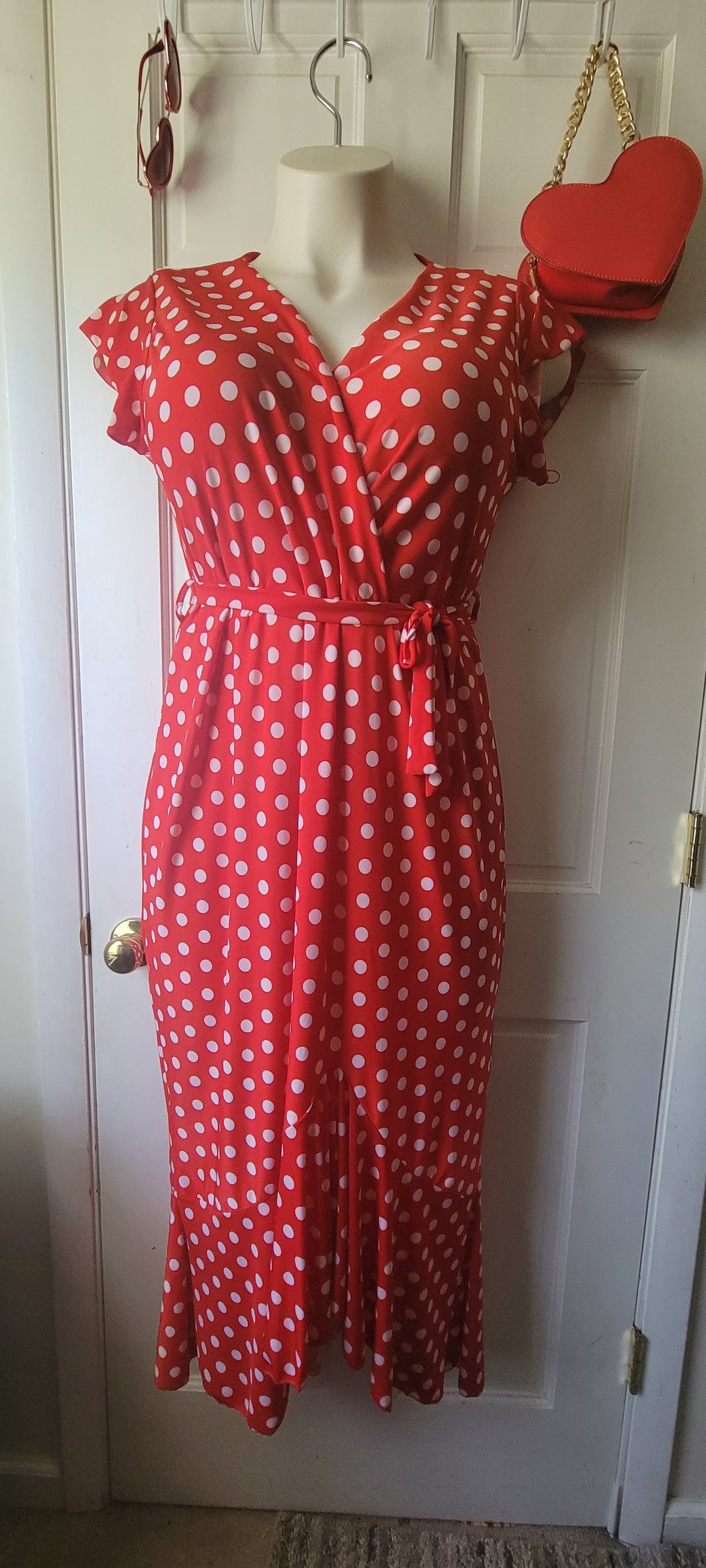 Red Polka Dot Dress 2x