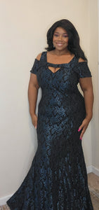Used Green Lace Dress Sz 22w