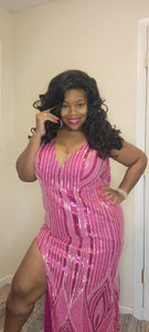 Gently Used Pink Sequin Gown