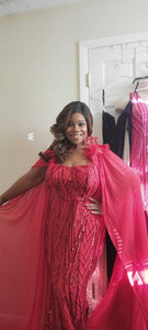 New Red Sequin Gown
