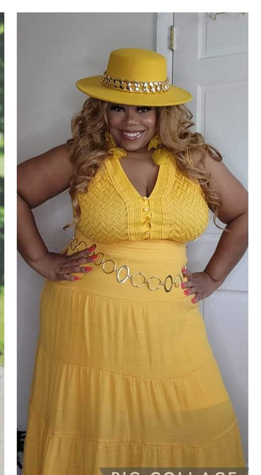 Used Plus Sundress Yellow Orange