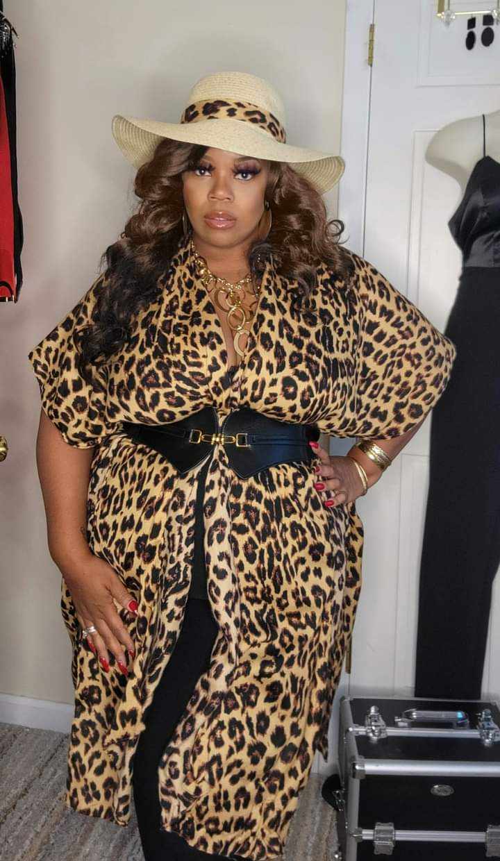Used Leopard Coverup Ser w/ Hat