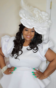 Gently Used White Peplum Dress