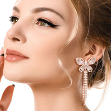 Load image into Gallery viewer, Gold Butterfly Fringe Earrings
