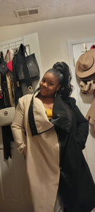 New Akria Two Tone Trench Coat