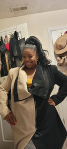 New Akria Two Tone Trench Coat