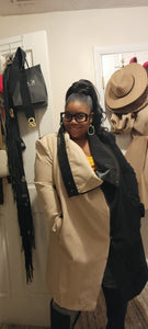 New Akria Two Tone Trench Coat