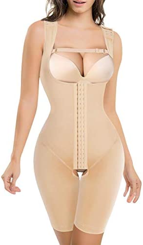 Snatched Tummy Control Shapewear Hi-waist Thigh Slimmer Full Body Shaper Open Bust