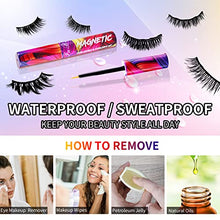 Load image into Gallery viewer, Magnetic Lashes Kit , Reusable 3D 5D Magnetic Eyelashes Set with 2 Dazzling colors Magnetic Eyeliner and Tweezer, Mink False Eyelashes Natural Look, No Glue Needed
