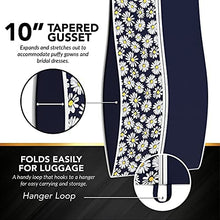 Load image into Gallery viewer, Your Bags Women&#39;s Gown Garment Bag - Wedding Prom Dresses - 72&#34;x24&#34;, 10&#34; Gusset (Black &amp; Fuchsia Quatrefoil)
