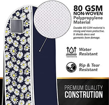 Load image into Gallery viewer, Your Bags Women&#39;s Gown Garment Bag - Wedding Prom Dresses - 72&#34;x24&#34;, 10&#34; Gusset (Black &amp; Fuchsia Quatrefoil)
