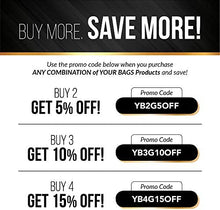 Load image into Gallery viewer, Your Bags Women&#39;s Gown Garment Bag - Wedding Prom Dresses - 72&#34;x24&#34;, 10&#34; Gusset (Black &amp; Fuchsia Quatrefoil)
