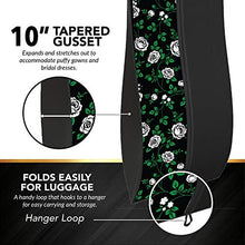 Load image into Gallery viewer, Your Bags Women&#39;s Gown Garment Bag - Wedding Prom Dresses - 72&#34;x24&#34;, 10&#34; Gusset (Black &amp; Fuchsia Quatrefoil)
