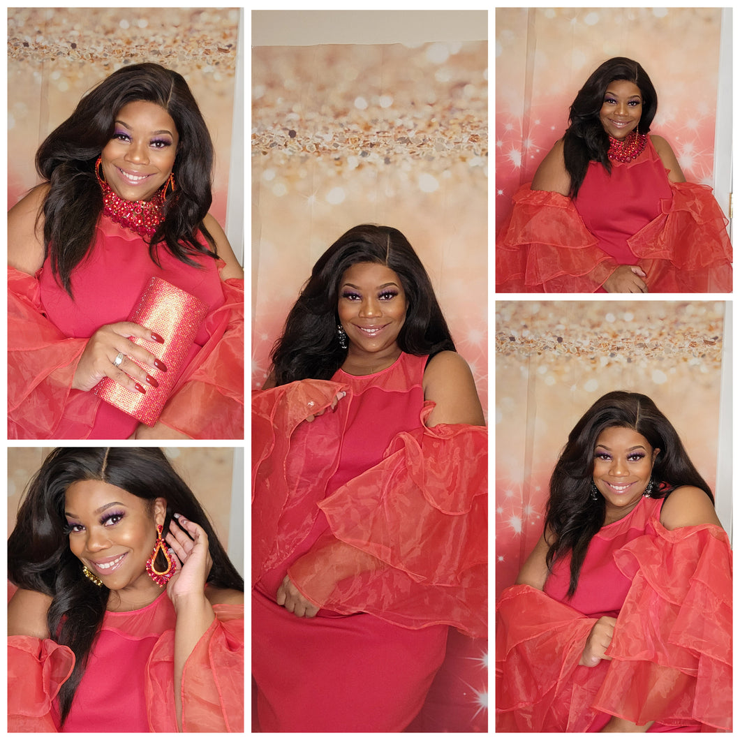 Used Red AS Ruffle Dress