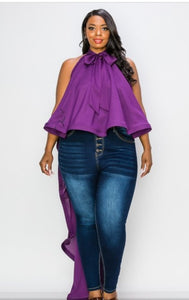 New Purple Ruffle Top