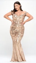 Load image into Gallery viewer, Plus Luxe Sequin Gown
