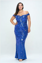 Load image into Gallery viewer, Plus Luxe Sequin Gown
