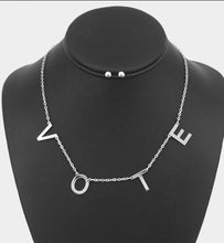 Load image into Gallery viewer, Vote Necklace Silver
