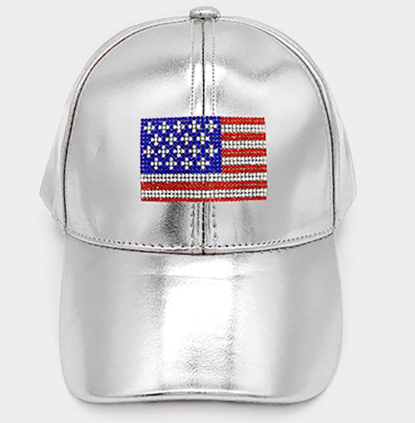 Usa Bling Cap Silver