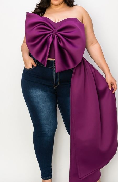 Magenta Plus Bow Top
