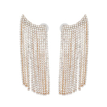 Load image into Gallery viewer, Gold All Fringe Ear Climber Earrings
