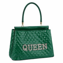 Load image into Gallery viewer, Green Quilted Queen Tote Handbag
