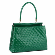 Load image into Gallery viewer, Green Quilted Queen Tote Handbag
