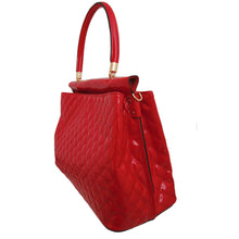 Load image into Gallery viewer, Red Quilted Queen Tote Handbag
