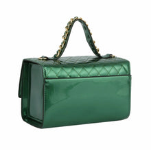 Load image into Gallery viewer, Shiny Green Quilted Queen Satchel Set
