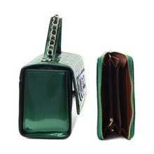 Load image into Gallery viewer, Shiny Green Quilted Queen Satchel Set

