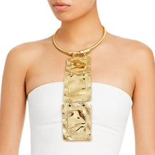 Load image into Gallery viewer, Gold Rectangle Drop Necklace
