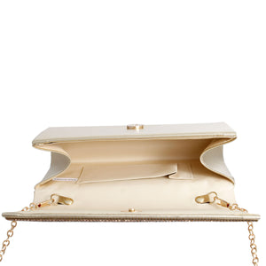 Gold Queen Flap Clutch