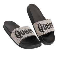 Load image into Gallery viewer, Size 11 Queen Silver Slides
