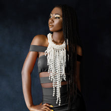 Load image into Gallery viewer, White Clustered Fringe Pearl Set
