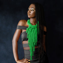 Load image into Gallery viewer, Green Clustered Fringe Bead Set
