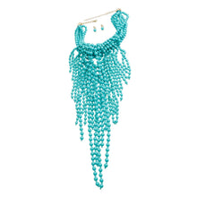 Load image into Gallery viewer, Turquoise Clustered Fringe Bead Set
