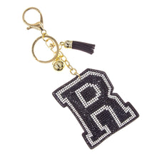 Load image into Gallery viewer, R Black Keychain Bag Charm
