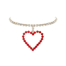 Load image into Gallery viewer, Gold and Red Heart Pendant Collar
